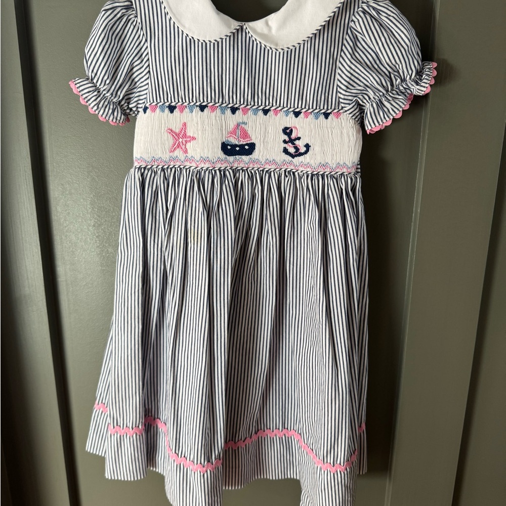 Marmellata Blue and White Casual Dress